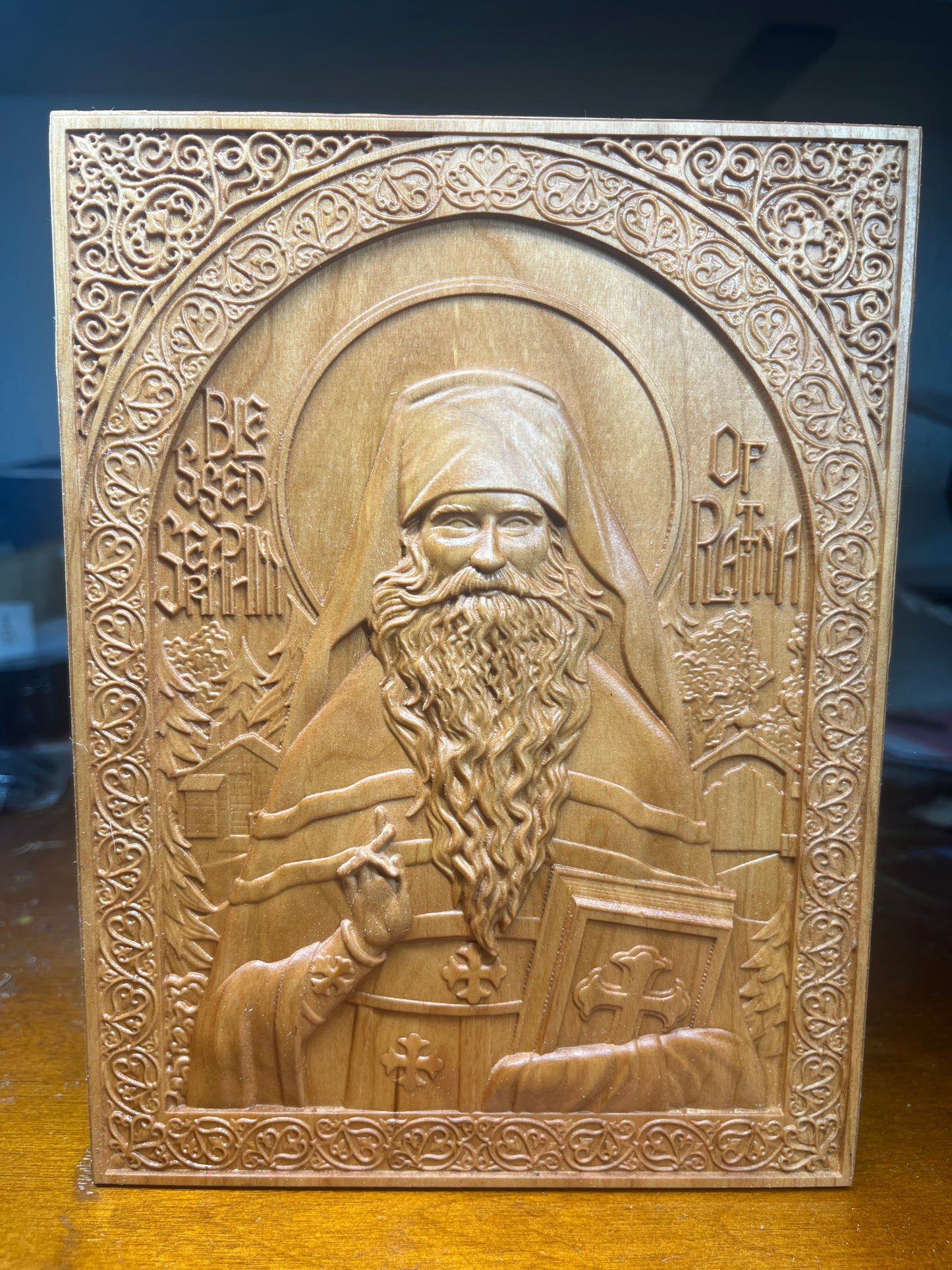 Blessed Seraphim Rose - 3.75 x 5 (Cherry)