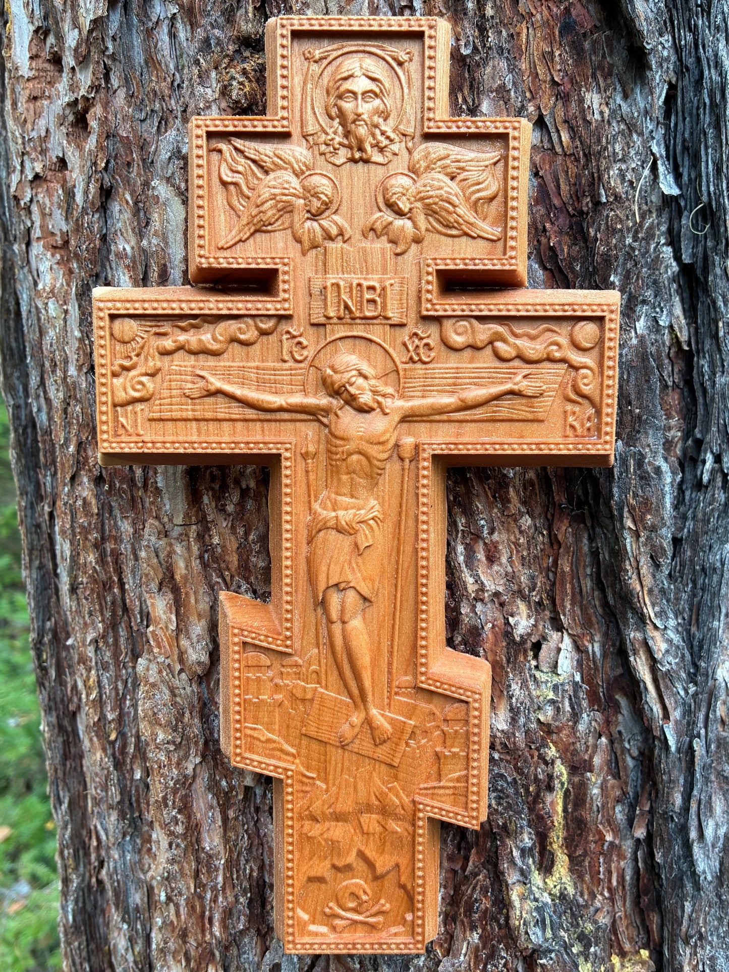 3 Bar Crucifix - 6" (Cherry)