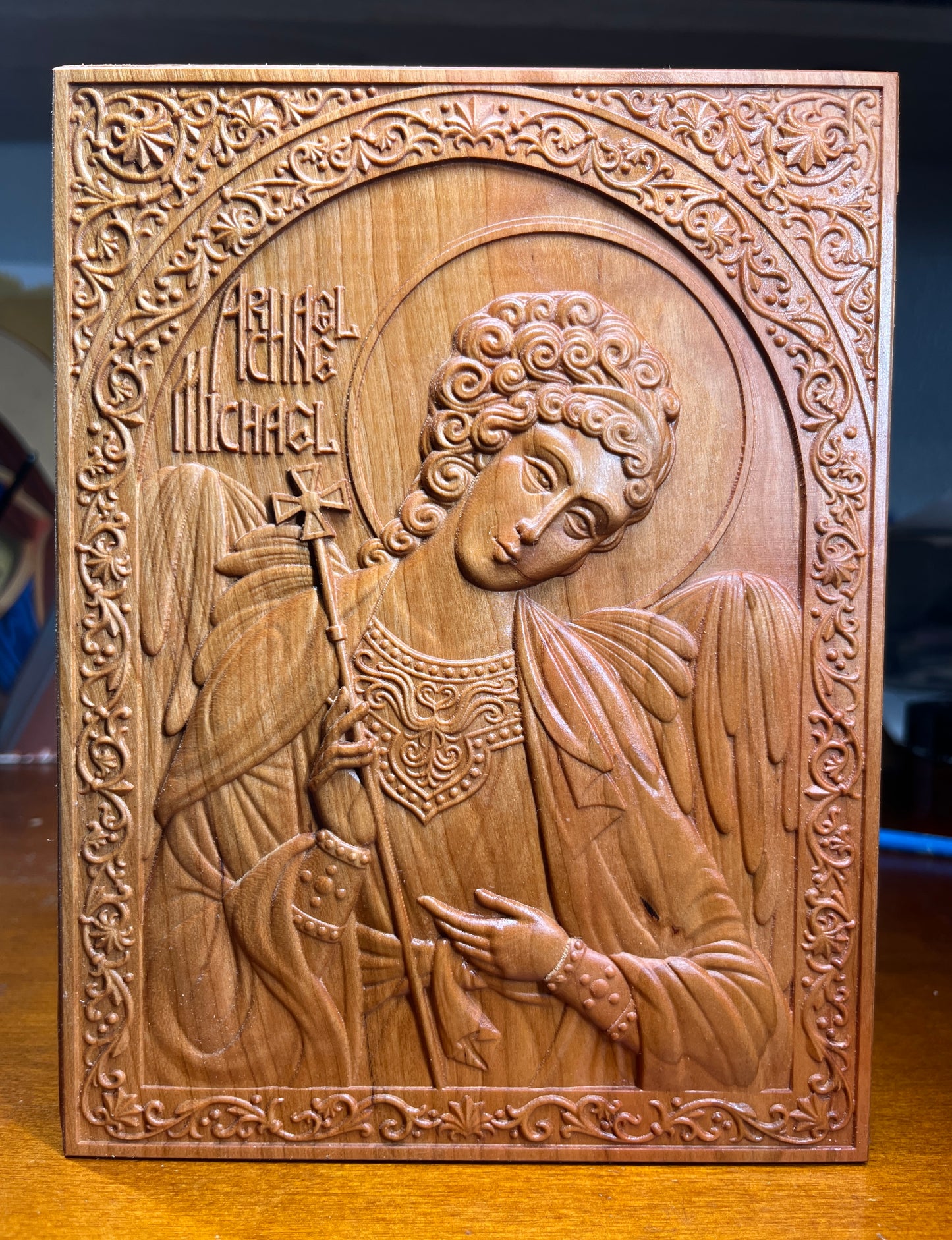Archangel Michael - 3.75 x 5 (Cherry)