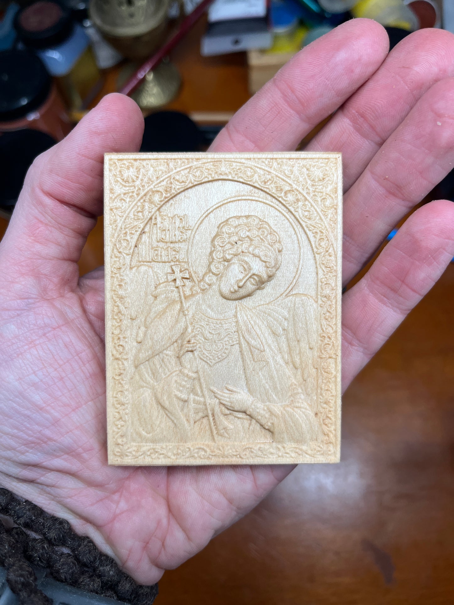 Archangel Michael - Traveler Icon (Maple)
