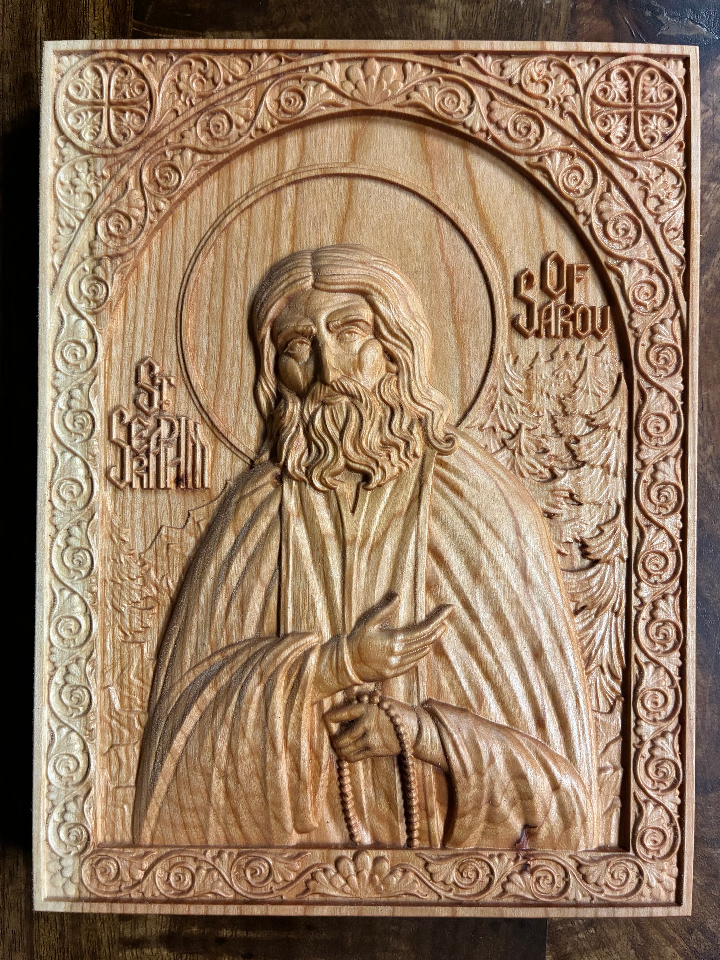 St Seraphim of Sarov - 3.75 x 5 (Cherry)