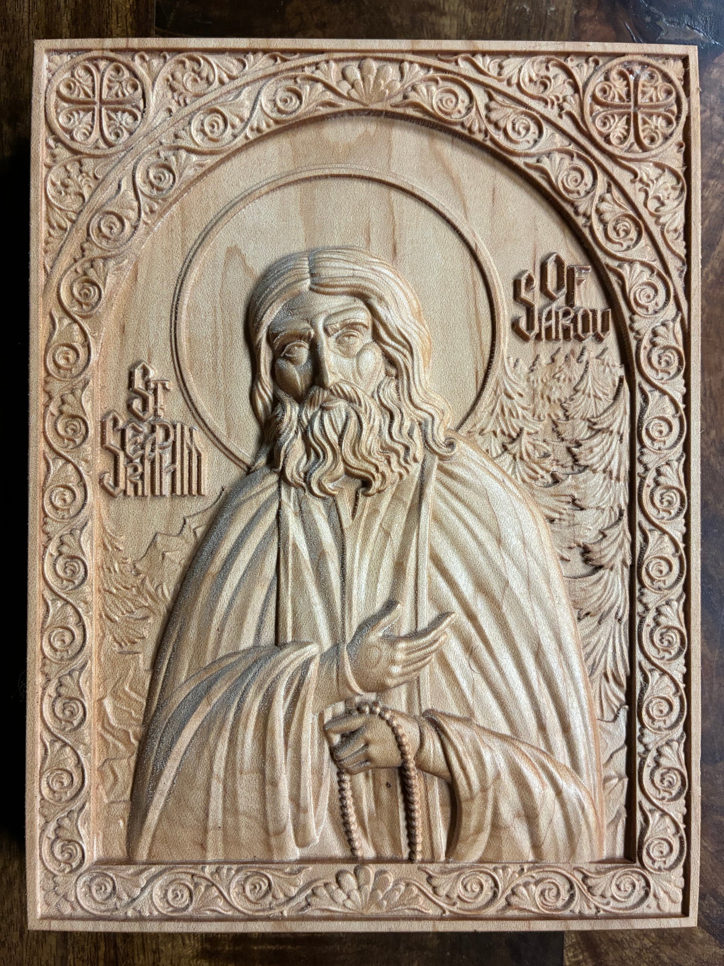 St Seraphim of Sarov - 5.25 x 7 (Maple)