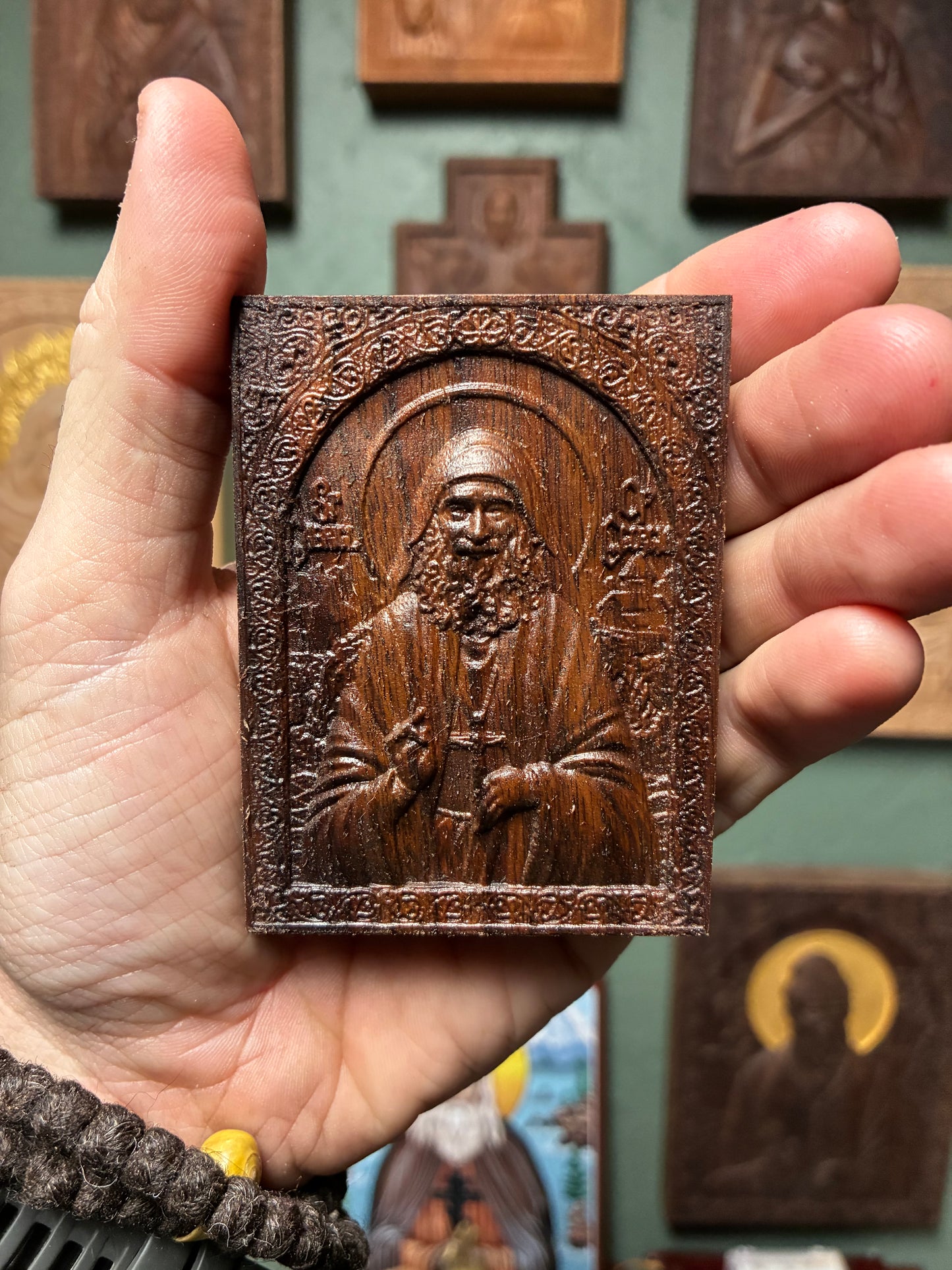 St Gabriel of Georgia - Traveler (Walnut)