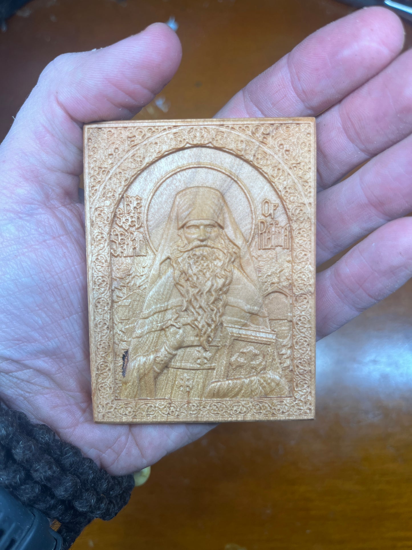 Blessed Seraphim Rose - Traveler Icon (Cherry)