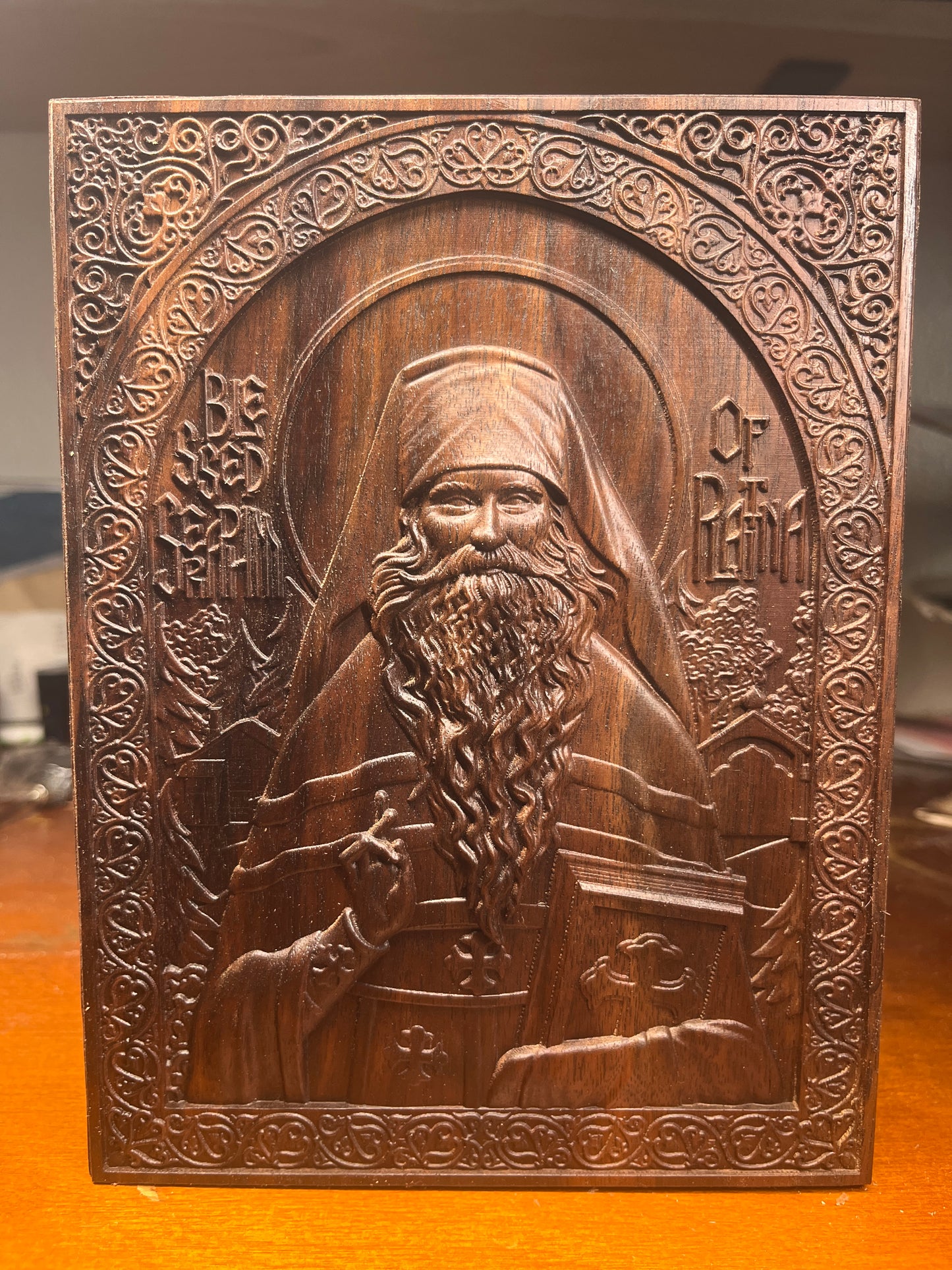 Blessed Seraphim Rose - 3.75 x 5 (Walnut)