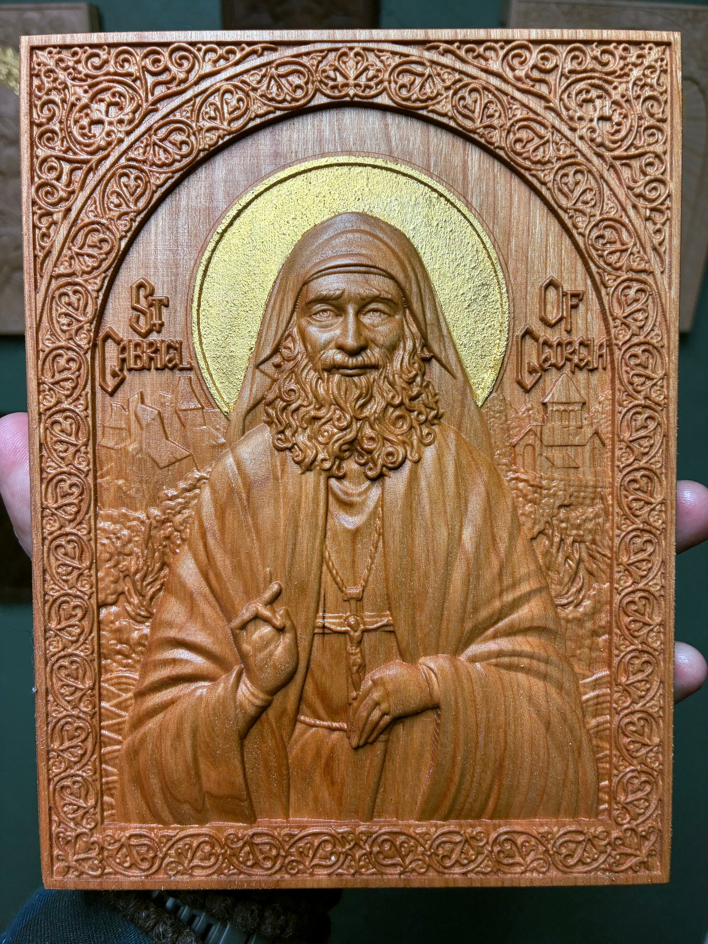 St Gabriel of Georgia - 4.5 x 6 (Cherry)
