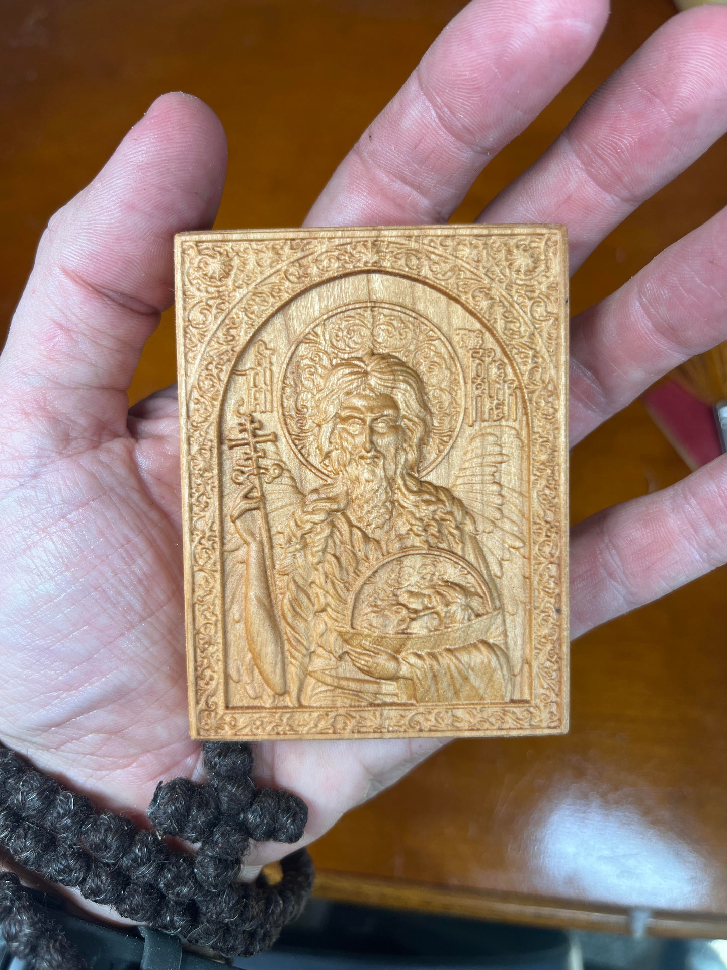 St John The Forerunner - Traveler Icon (Cherry)