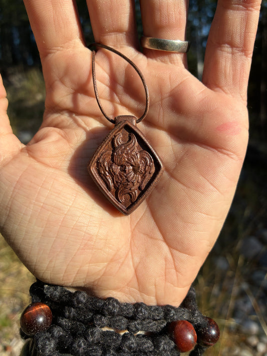 Seraphim Pendant - Walnut