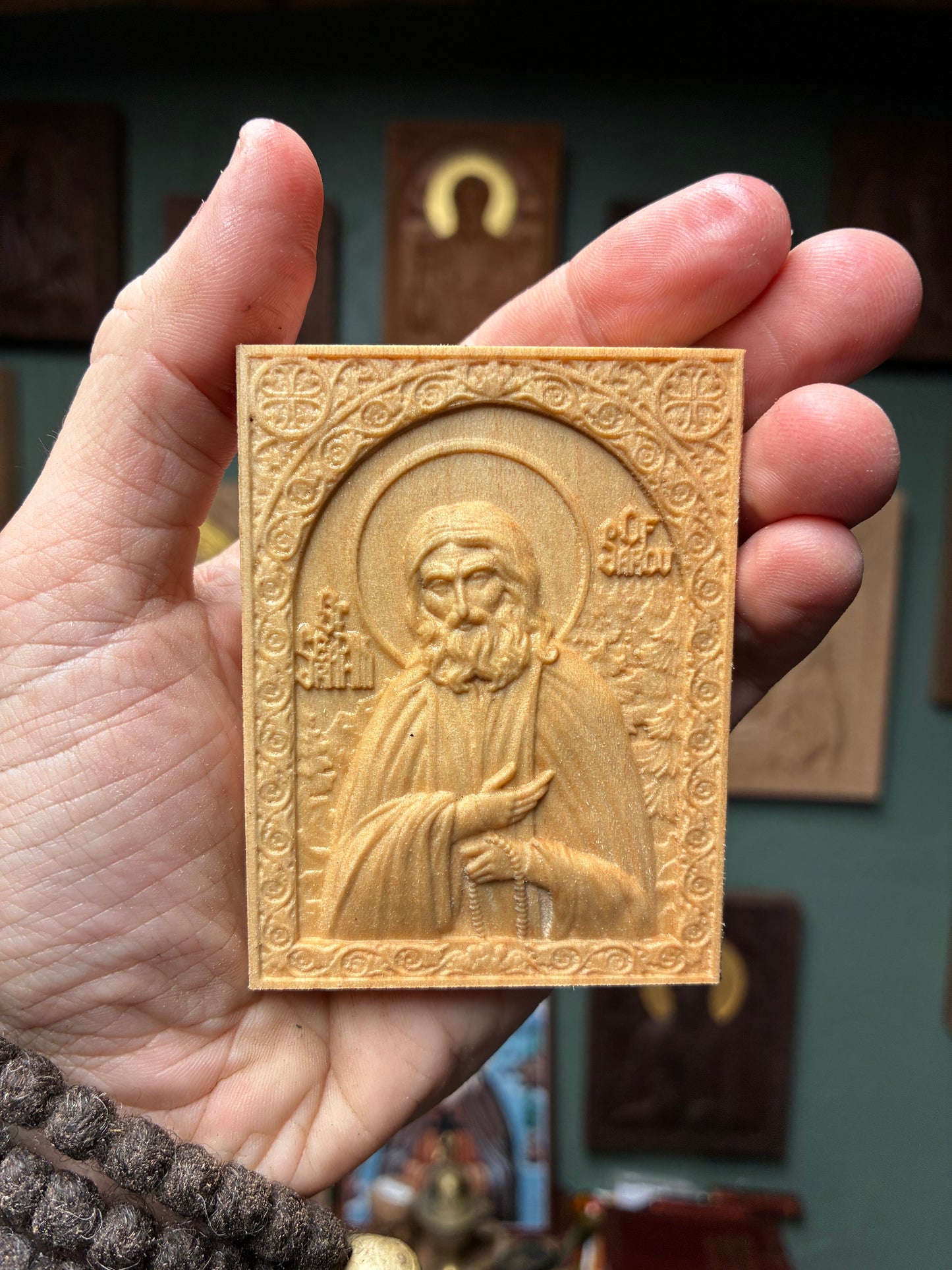 St Seraphim of Sarov - Traveler (Maple)