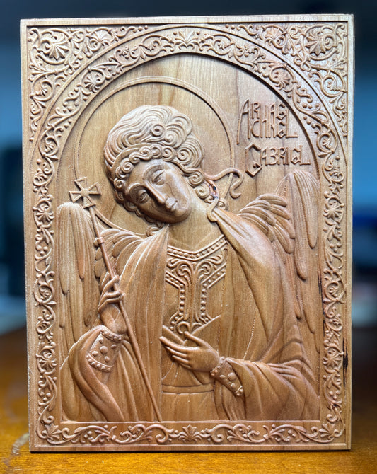Archangel Gabriel - 12 x 16 (Cherry)