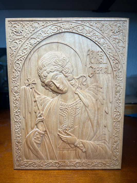 Archangel Gabriel - 12 x 16 (Maple)