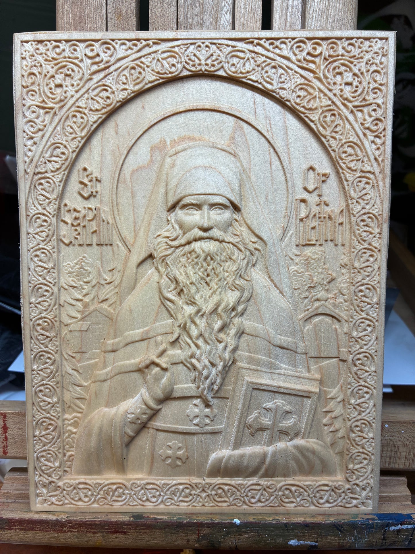 St Seraphim Rose - 6 x 8 (Maple)