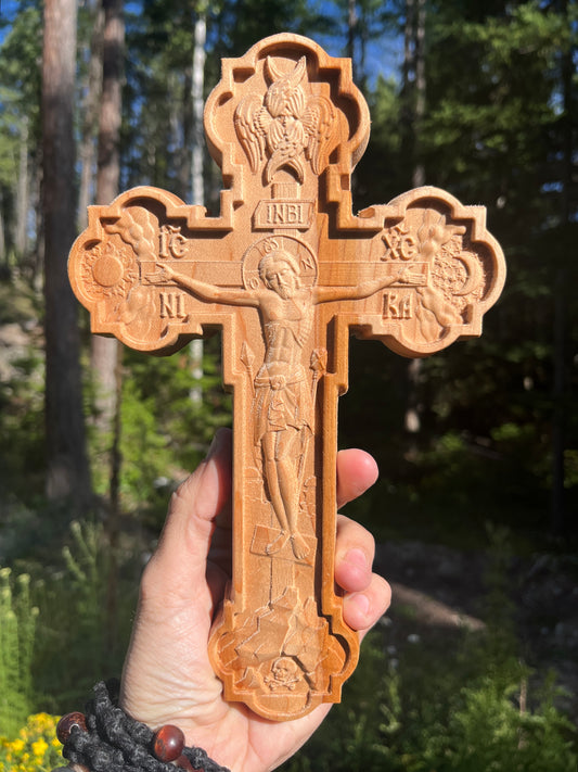 Crucifix Icon - 8" (Maple)