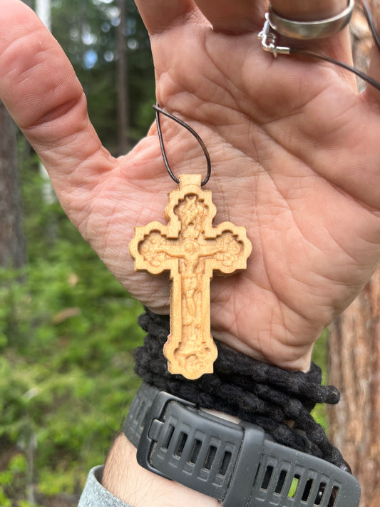 Crucifix Pendant - Maple