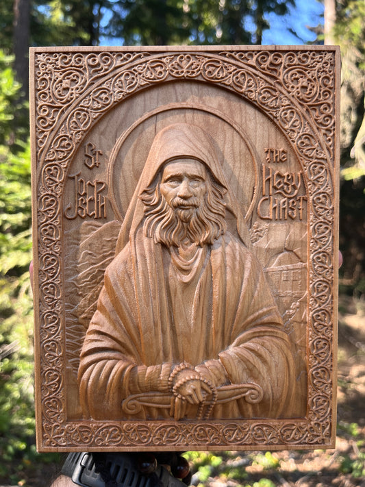 St Joseph The Hesychast - 4.5 x 6 (Maple)