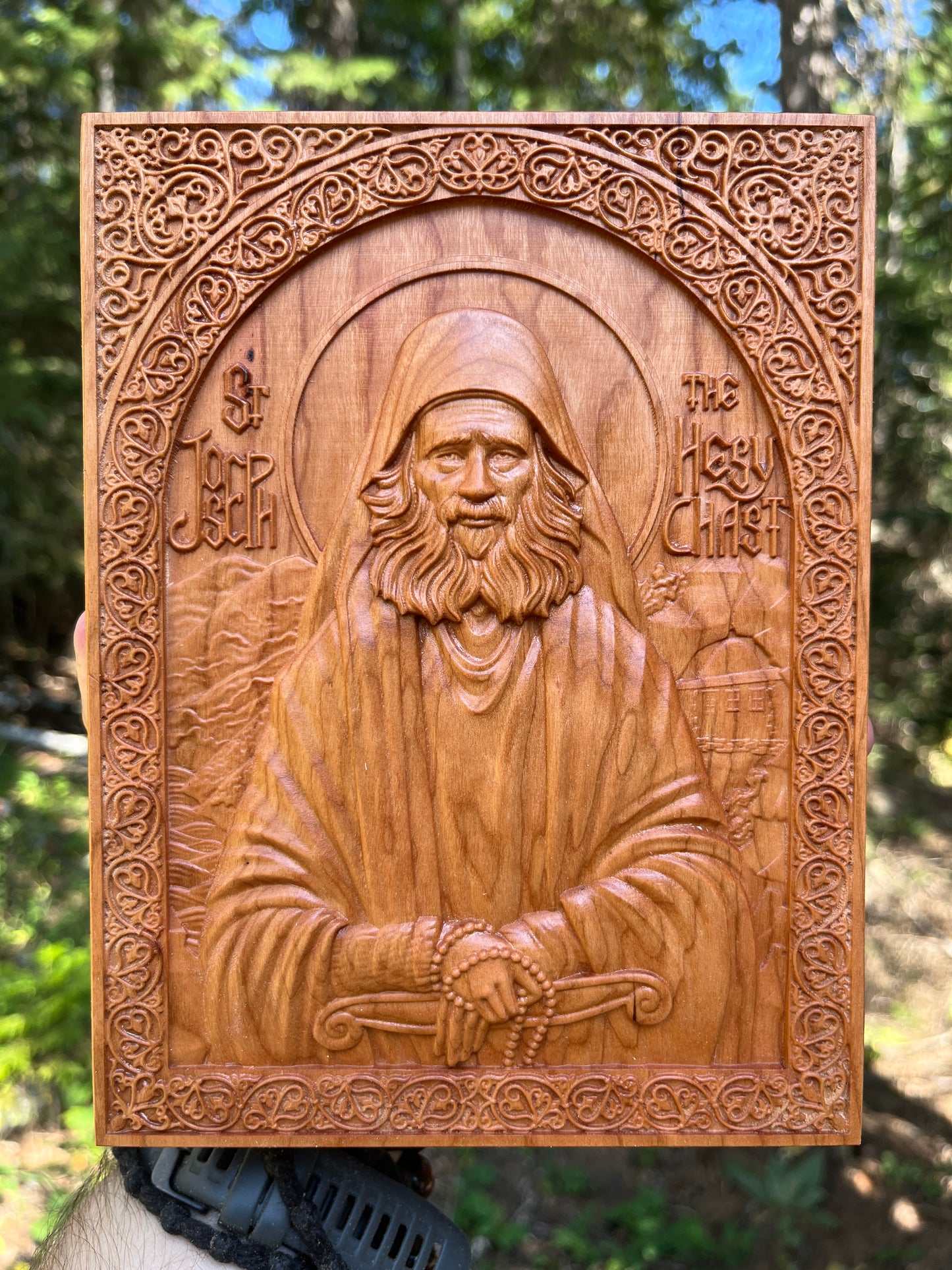 St Joseph The Hesychast - 4.5 x 6 (Cherry)