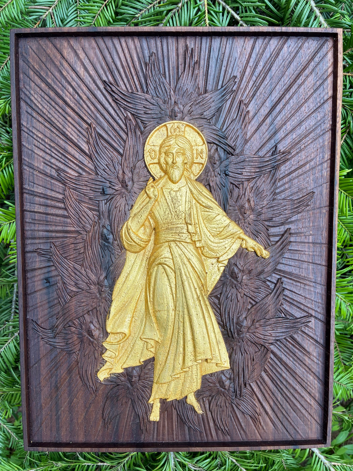 Christ In Glory - 12 x 16 (Walnut)