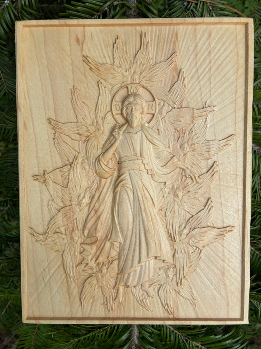 Christ In Glory - 3.75 x 5 (Maple)