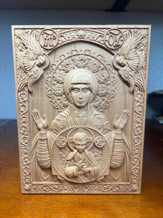 Our Lady of The Sign - 3.75 x 5 (Maple)