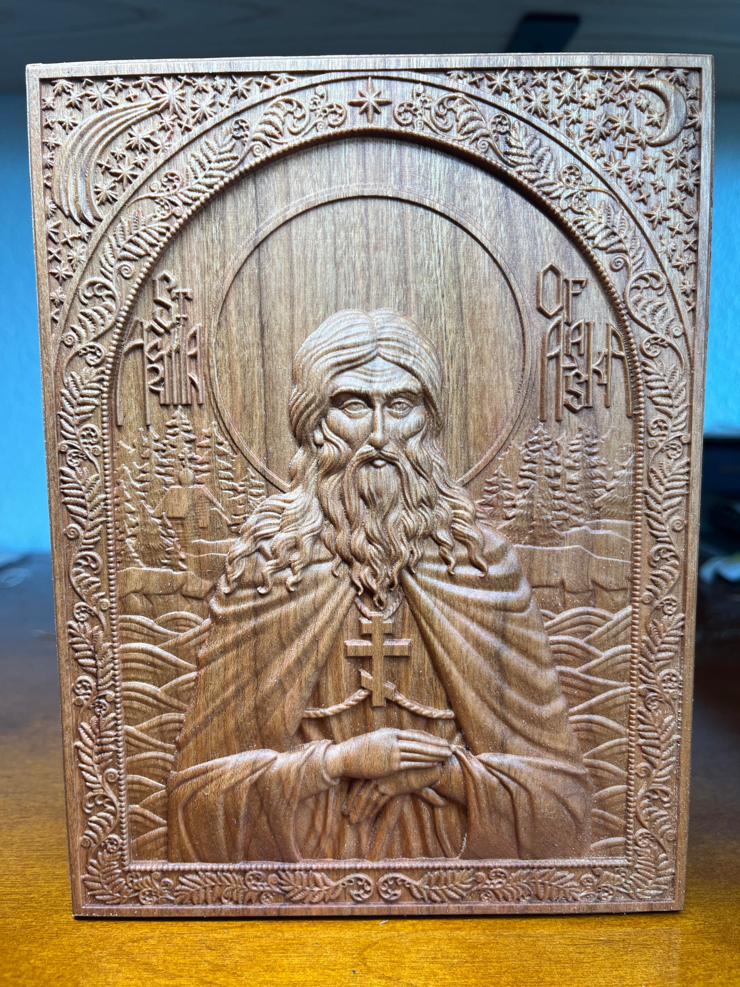 St Herman of Alaska - 12 x 16 (Cherry)