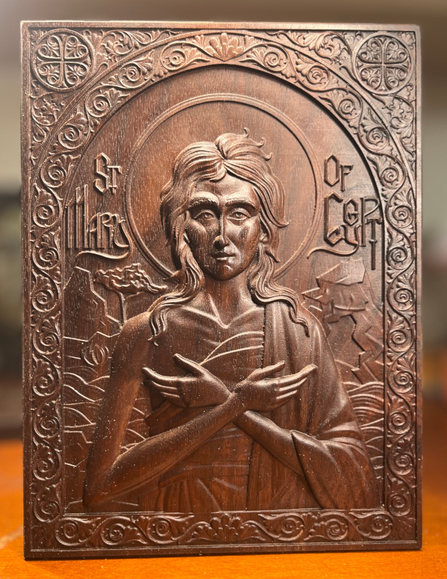 St Mary of Egypt - 12 x 16 (Walnut)