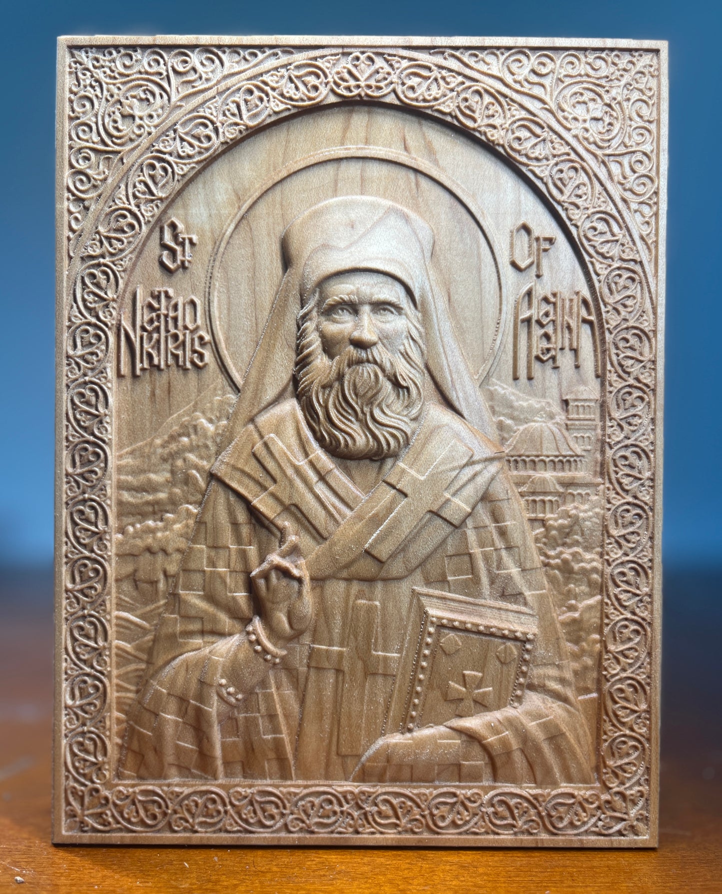St Nektarios of Aegina - 4.5 x 6 (Maple)