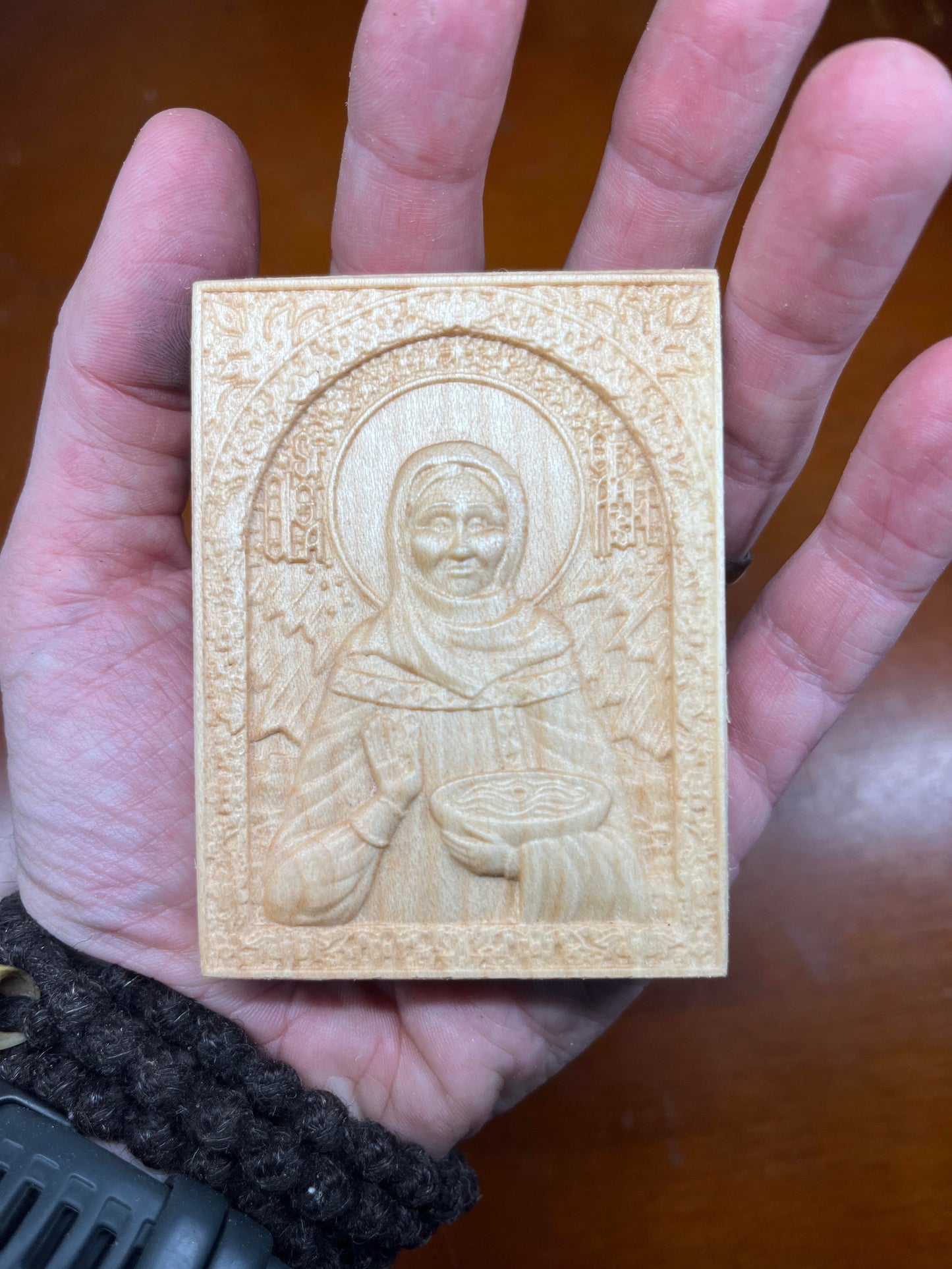 St Matushka Olga of Alaska - Traveler Icon (Maple)