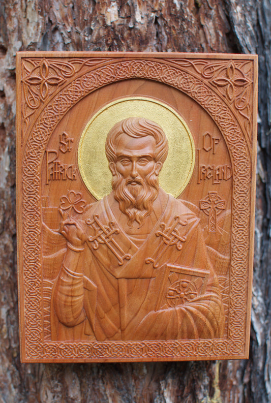 St Patrick of Ireland - 6 x 8 (Cherry)