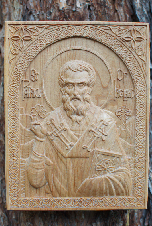 St Patrick of Ireland - 5.25 x 7 (Maple)