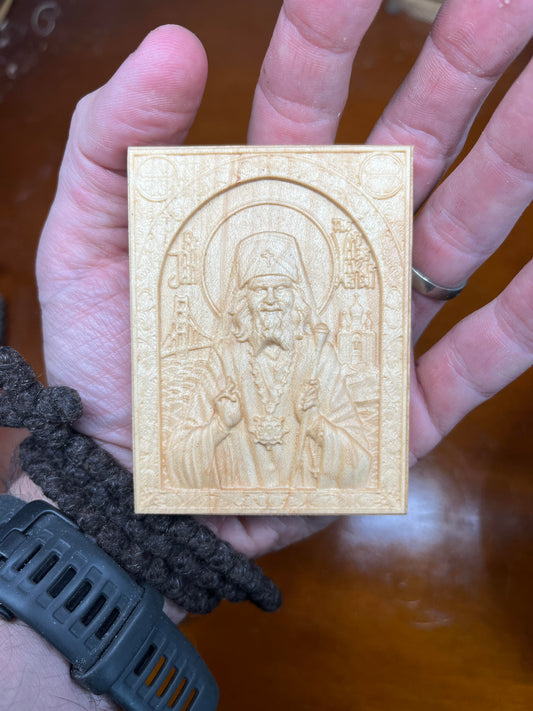 St John The Wonderworker - Traveler Icon (Maple)